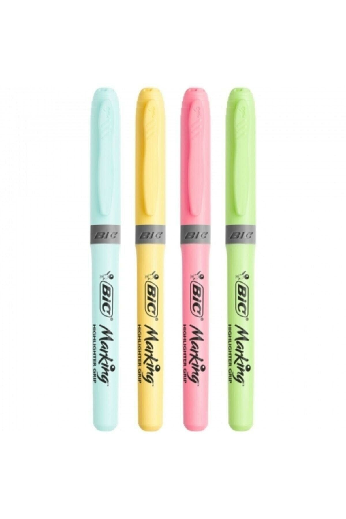 Marking Highlighter Grip Pastel Fosforlu 4 Renk