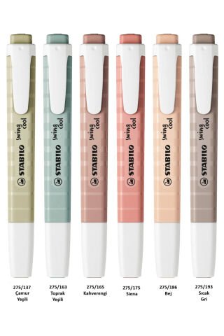 Swing Cool NatureCOLORS 6'lı Set:Sıcak Gri, Yeşil Toprak, Umber, Çamur Yeşili, Siena, Bej