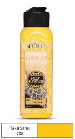 Artdeco Gold Multi-Surface Akrilik Boya 140ml Taksi Sarısı 208