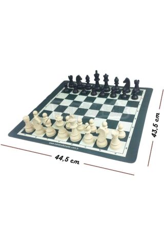 Star Çantalı Rulo Satranç Seti Takımı Büyük Boy 45x45cm Muhafaza