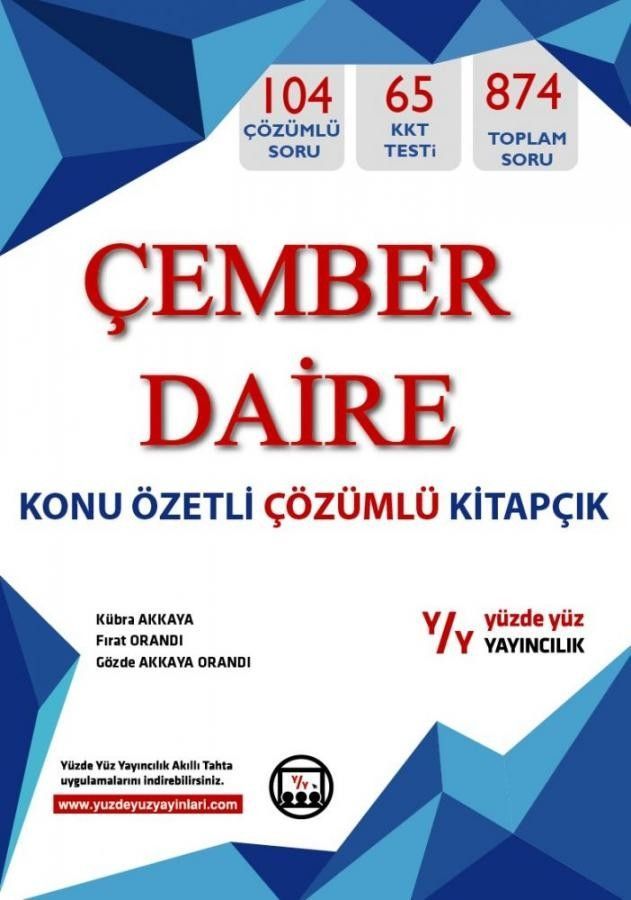 Yüzde Yüz Yayınları Çember Daire Konu Özetli Çözümlü Kitapçık