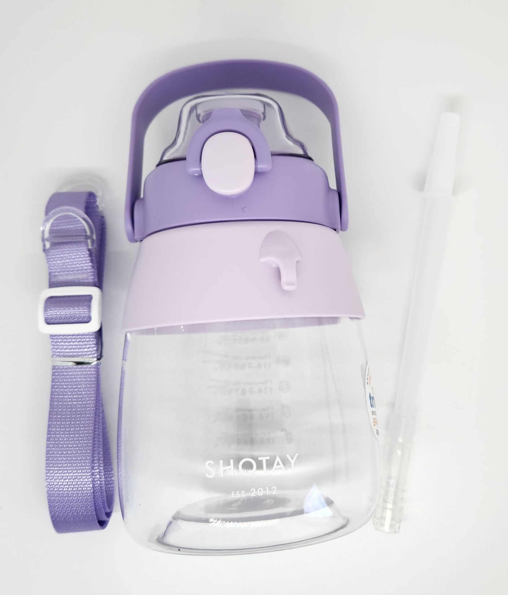 Shotay ST-6642 Mor Hippo Tritan 1050ML Tritan Saplı Matara