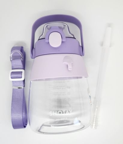 Shotay ST-6642 Mor Hippo Tritan 1050ML Tritan Saplı Matara