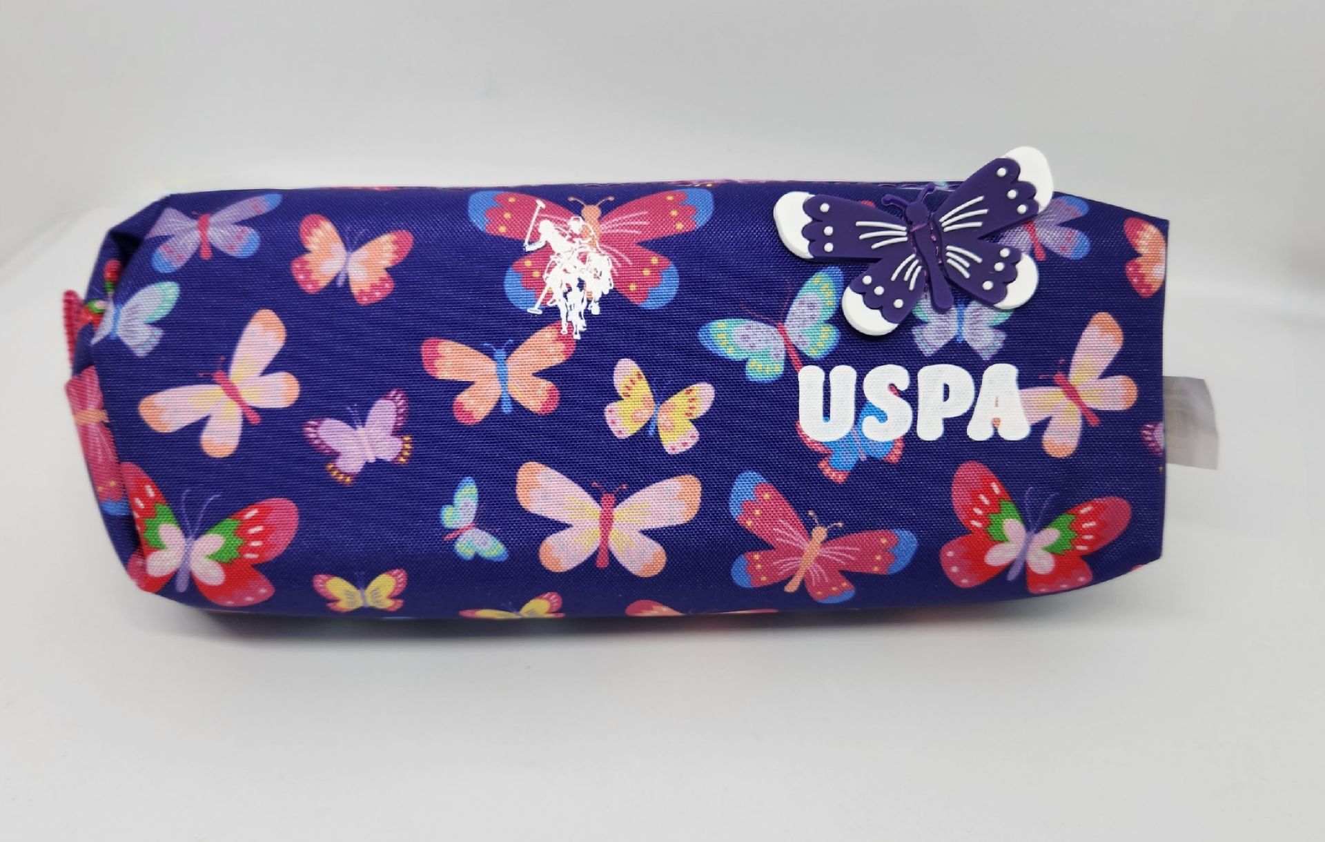 U.S. Polo Assn. Kelebekli Mor Tek Gözlü Kalem Çantası PLKLK22171