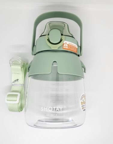 Shotay ST-6642 Yeşil Hippo Tritan 1050ML Tritan Saplı Matara