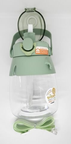 Shotay ST-6642 Yeşil Hippo Tritan 1050ML Tritan Saplı Matara