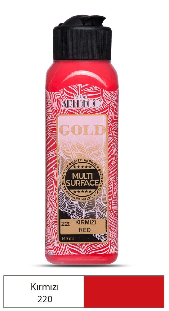 Artdeco Gold Multi-Surface Akrilik Boya 140ml Kırmızı 220