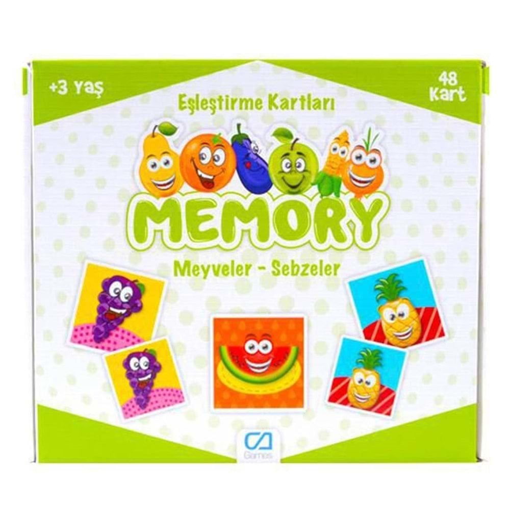 Ca Games Memory Kart Meyveler-Sebzeler Eşleştirme Kartları 48 Kart