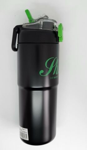 Shotay ST-8133 Siyah 750ML Çelik Çift Başlıklı Termos Matara