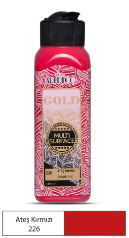 Artdeco Gold Multi-Surface Akrilik Boya 140ml Ateş Kırmızı 226