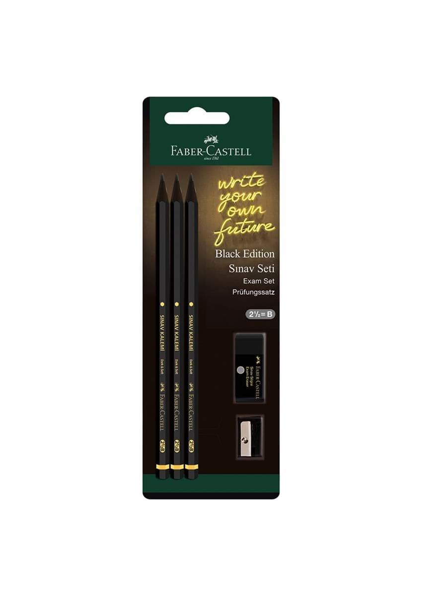 Faber Castell Black Edition Sınav Seti (3 Kalem- Silgi- Kalemtraş)