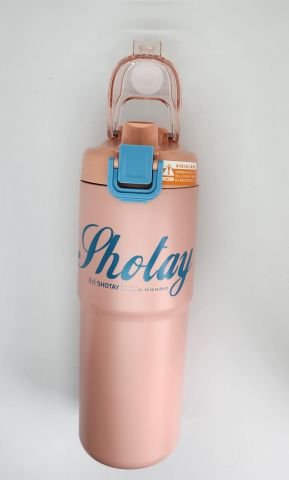 Shotay ST-8133 Pembe 750ML Çelik Çift Başlıklı Termos Matara