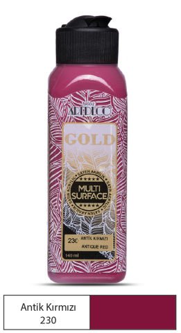 Artdeco Gold Multi-Surface Akrilik Boya 140ml Antik Kırmızı 230