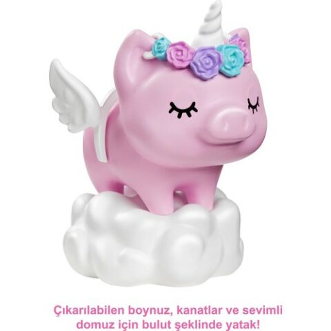 Barbie Extra - Pembe Peluş Ceketli Unicorn Oyuncaklı Bebek 3-9 Yaş Arası Kızlar İçin İdeal Bir Hediye Grn28