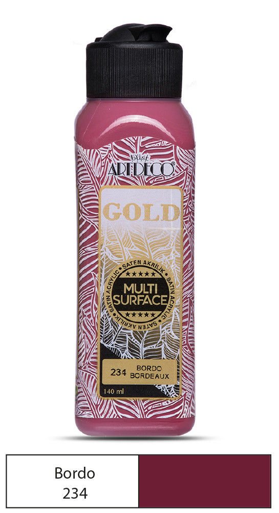 Artdeco Gold Multi-Surface Akrilik Boya 140ml Bordo 234