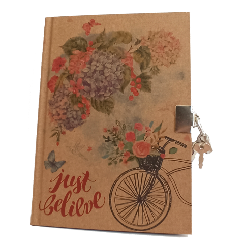Keskin Color Kraft Hatıra Defteri Kilitli 14x20cm 96 Yaprak