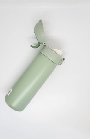Shotay ST-8006 420ML Silikon Askılı Çelik Termos Matara Yeşil Renk