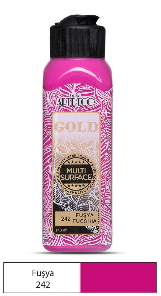 Artdeco Gold Multi-Surface Akrilik Boya 140ml Fuşya 242