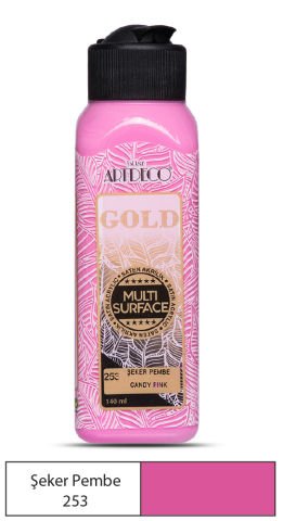 Artdeco Gold Multi-Surface Akrilik Boya 140ml Şeker Pembe 253