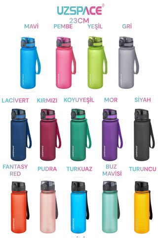 3026 500 Ml Glow Pink Tritan Su Matarası 13 Farklı Renk Softtouch