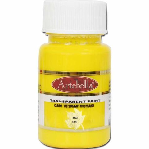 Artebella Transparan Cam Vi̇tray Boyası 50 Cc Sarı