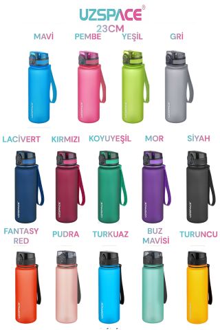 3026 500 Ml Kırmızı Tritan Su Matarası 13 Farklı Renk Softtouch