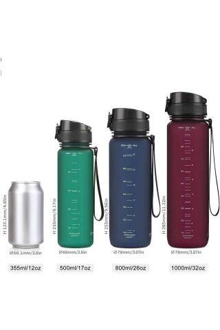 3026 500 Ml Mavi Tritan Su Matarası 13 Farklı Renk Softtouch