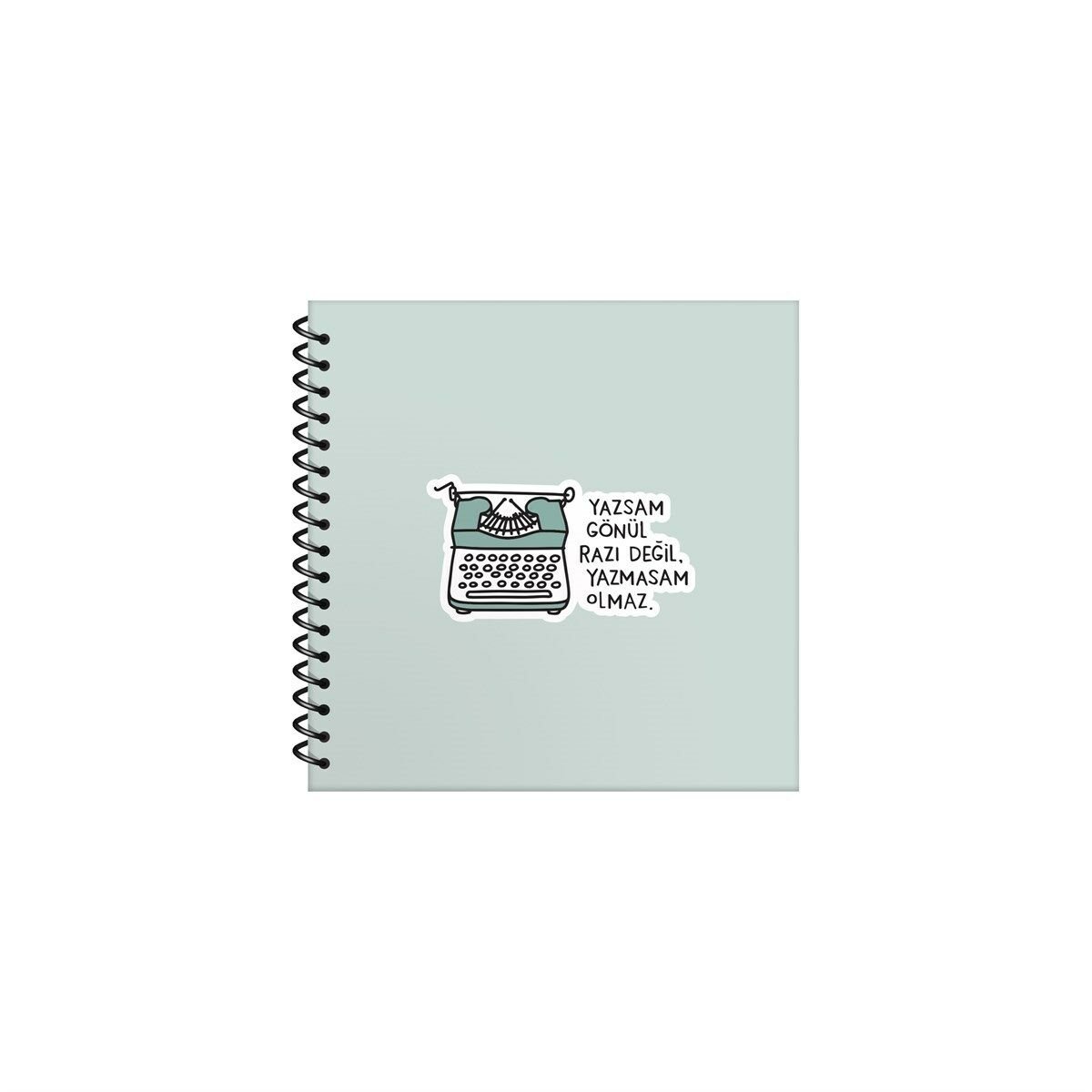 Keskin Color Hisli Şeyler Yazsan Gönül Razı Değil Yazmasam Olmaz 16x15 Çizgili Defter