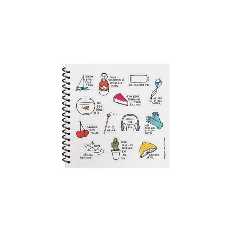 Keskin Color Hisli Şeyler Bağlanamıyorum 16x15 Çizgili Defter