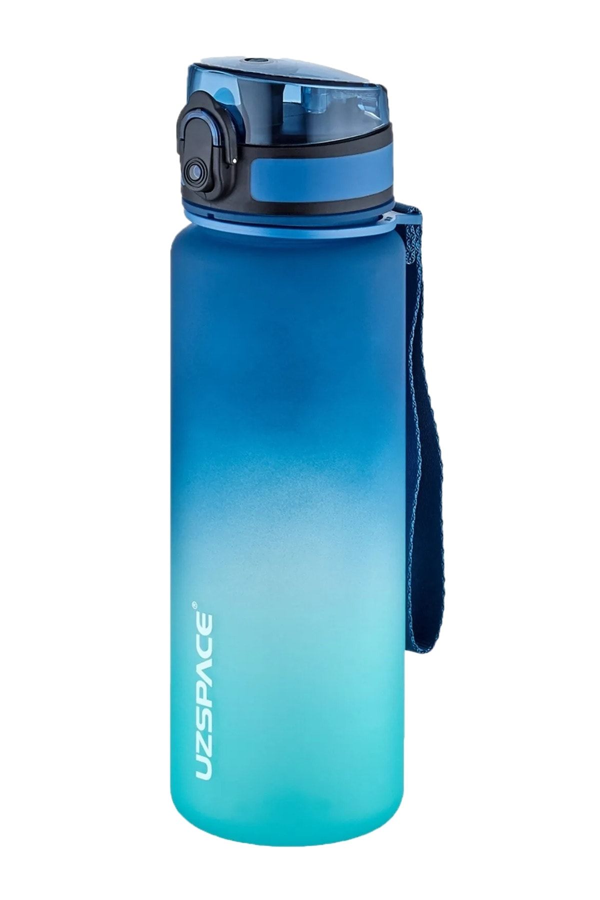 500ml Mavi-Turkuaz Çift Renk Motivasyon Matarası Softtouch Ff Collection Tritan Su Matarası