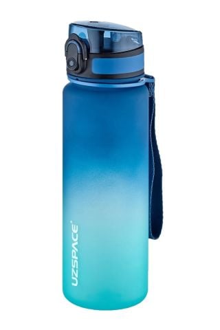 500ml Mavi-Turkuaz Çift Renk Motivasyon Matarası Softtouch Ff Collection Tritan Su Matarası