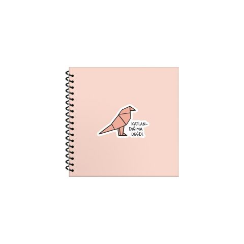 Keskin Color Hisli Şeyler Katlandığıma Değdi 16x15 Çizgili Defter