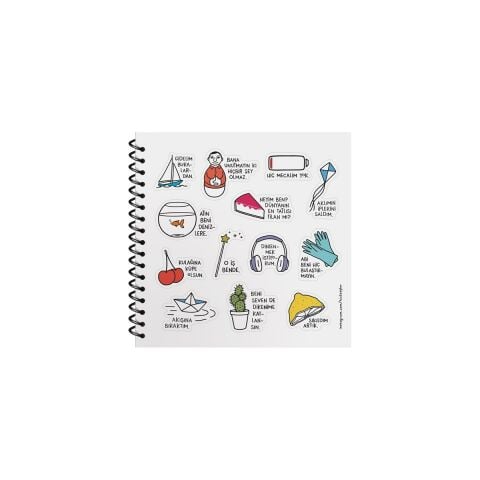 Keskin Color Hisli Şeyler Katlandığıma Değdi 16x15 Çizgili Defter