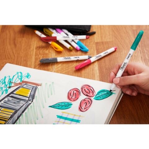 SHARPIE SNOTE Fosforlu Kalem, Kesik uç, 4'lü Karışık Renk