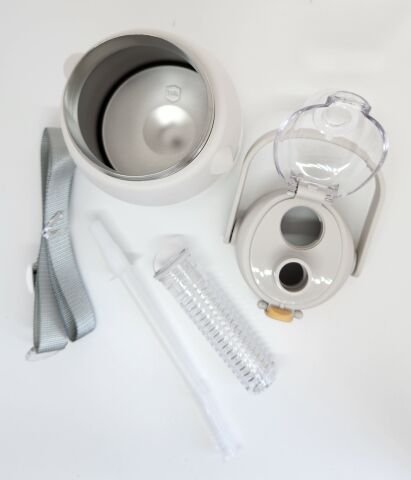 Shotay beyaz Paslanmaz Çelik Termal Yalıtımlı 900 ML Detox Filtreli Pipetli/Pipetsiz Matara ST-8077 Beyaz Renk