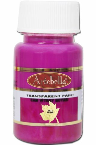 Artebella Transparan Cam Vi̇tray Boyası 50 Cc  Fuşya