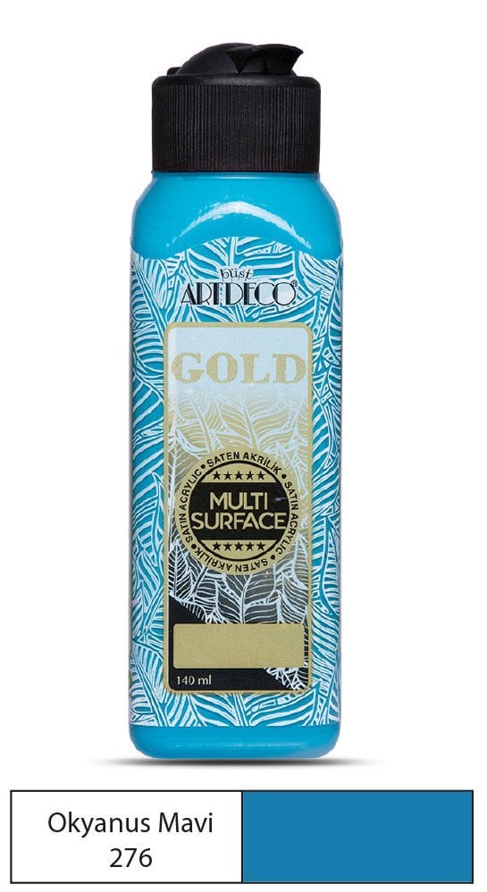 Artdeco Gold Multi-Surface Akrilik Boya 140ml Okyanus Mavi 276