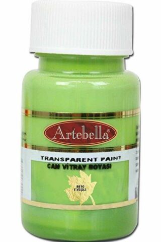 Artebella Transparan Cam Vi̇tray Boyası 50 Cc Fıstık yeşil