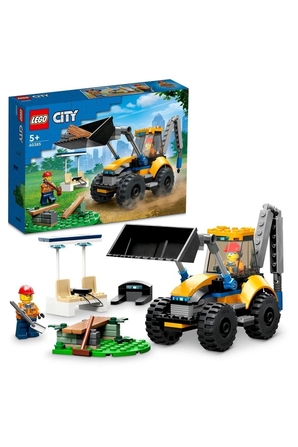 ® City İnşaat Kazıcısı 60385 - 5 Yaş ve Üzeri Çocuklar için Oyuncak Yapım Seti (148 Parça)