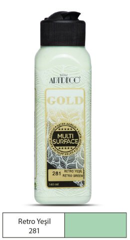 Artdeco Gold Multi-Surface Akrilik Boya 140ml Retro Yeşil 281