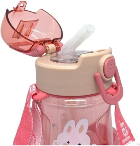 DILLER Pipetli/Askılı 400 ML Matara Pembe DB007