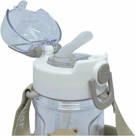 DILLER Pipetli/Askılı 400 ML Matara Beyaz DB007