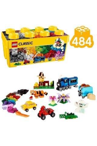 ® Classic Orta Boy Yaratıcı Parçalar Yapım Kutusu 10696 - Oyuncak Yapım Seti (484 Parça)