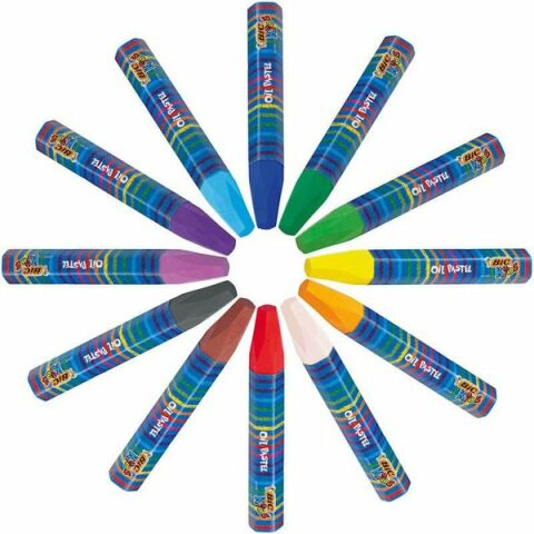 Bic Pastel Boya 12 Renk Çantalı