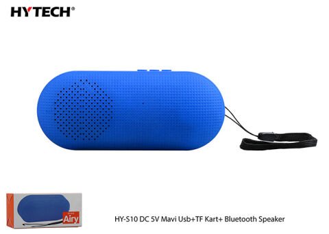 Hytech Hy-s10 Dc 5v Mavi Usb+tf Kart+bluetooth Hoparlör