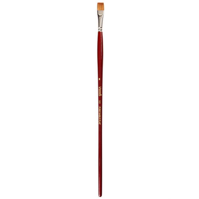 Vincent 315 Serisi Pure Sable Flat Düz Fırça No:6