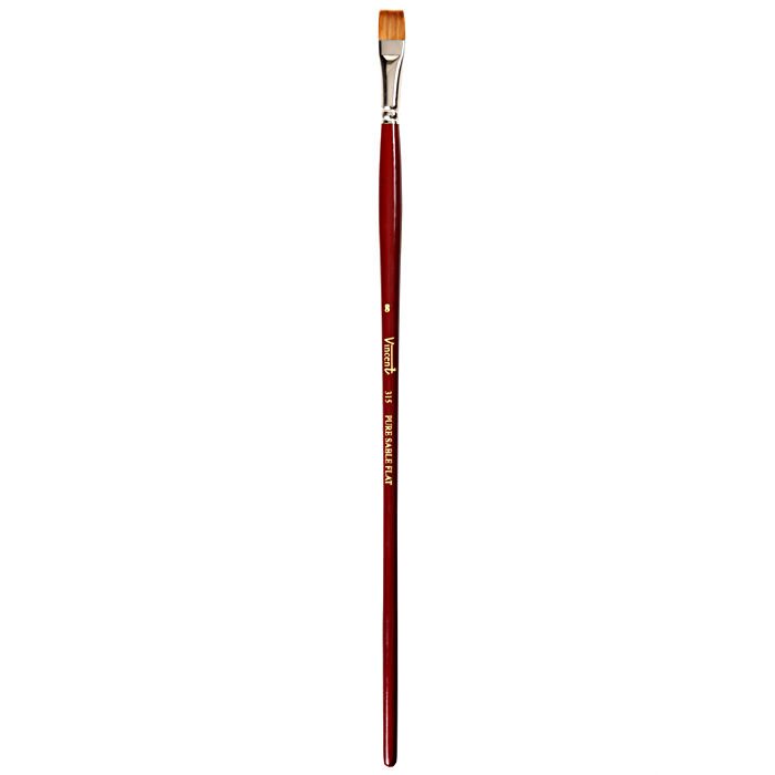 Vincent 315 Serisi Pure Sable Flat Düz Fırça No:8