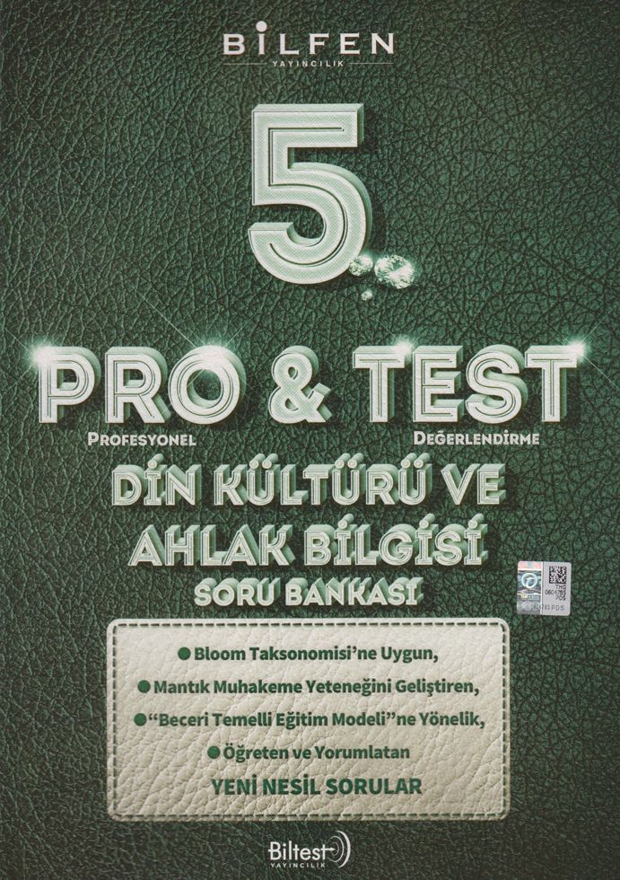 Bilfen Yayıncılık  5. Sınıf Din Kültürü ve Ahlak Bilgisi ProTest Soru Bankası