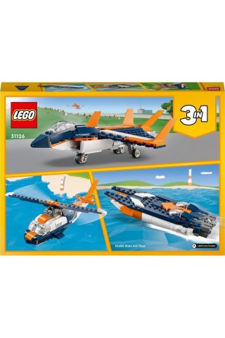 ® Creator 3’ü 1 Arada Süpersonik Jet 31126 - 7 Yaş ve Üzeri Çocuklar için Yapım Seti (215 Parça)