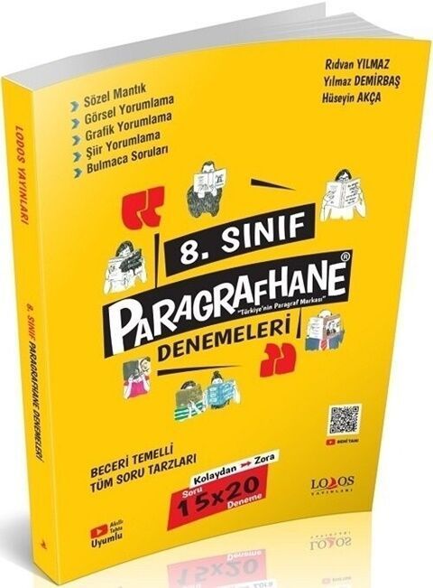 Lodos Yayınları 8. Sınıf LGS Paragrafhane 15x20 Deneme